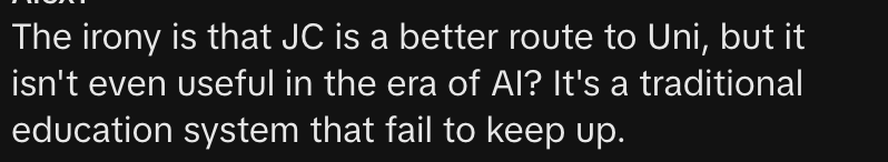 TikTok Commenter claiming JC is an Irony